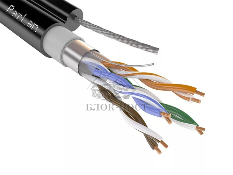 REXANT Кабель FTP 4PR 24AWG CAT5e 305м Outdoor + Трос | Установка камер ...