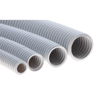 Труба гофрированная серая ПВХ гофрир легкая с зондом D 25
