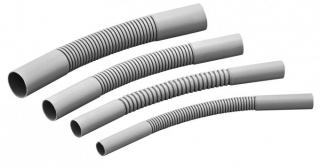 Поворот гибкий гофрированный для труб 20мм (серый)